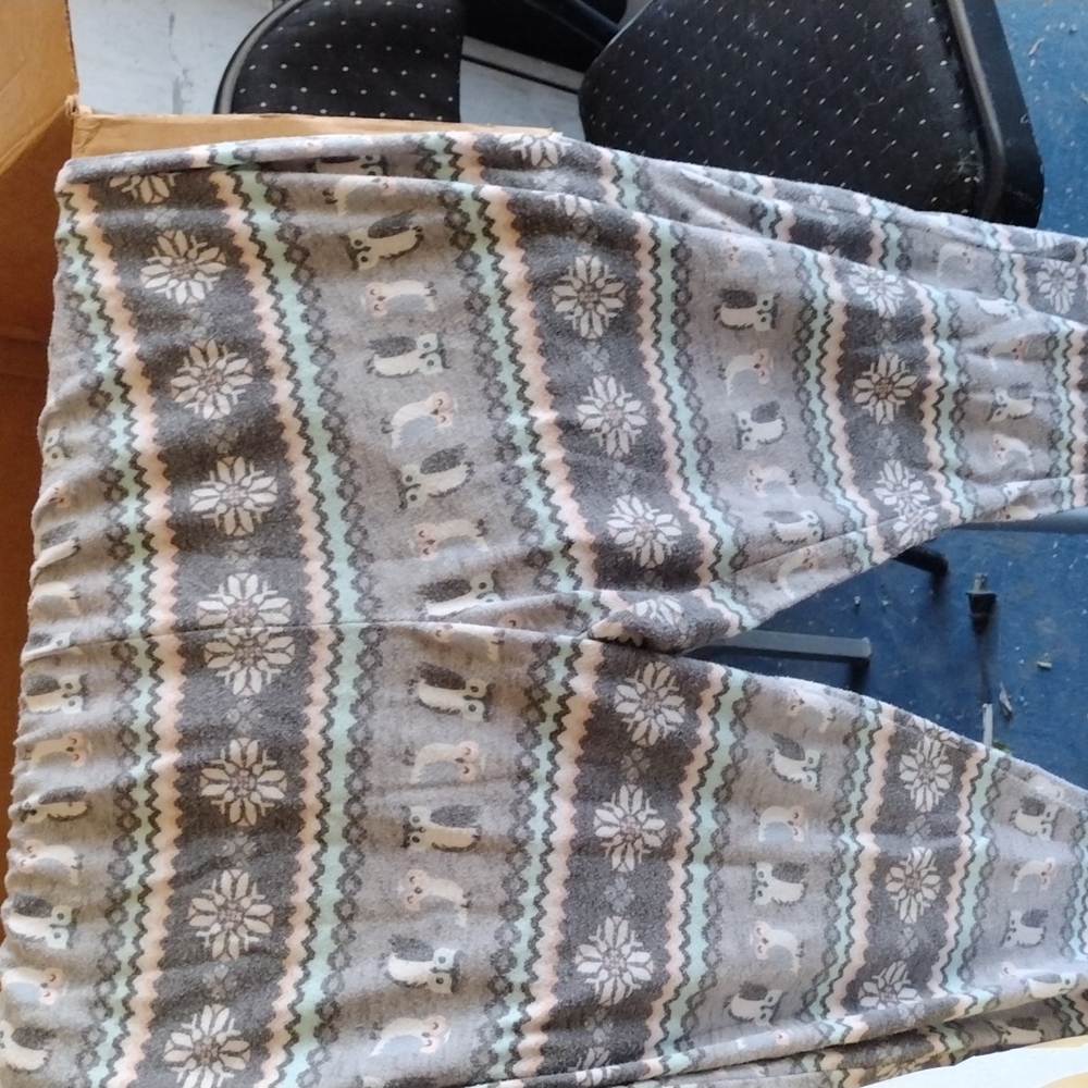 Sonoma medium gray with owls pajama bottoms